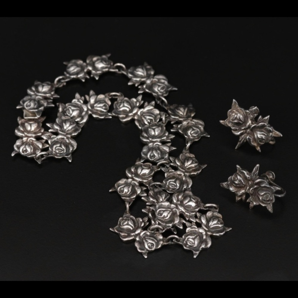 Margot de Taxco Sterling Silver Necklace set